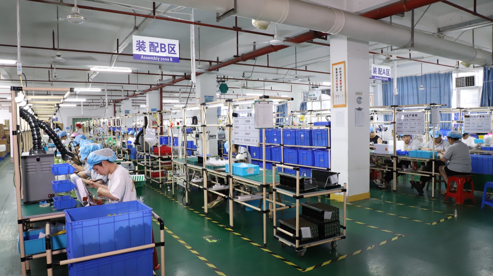 Assembly zone B production floor